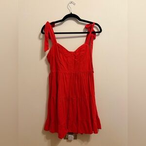 Lulu's Vibrant Red Mini Dress